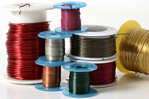 spools of colored wire