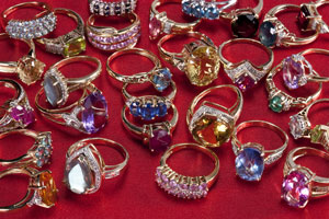 rings with precious stones